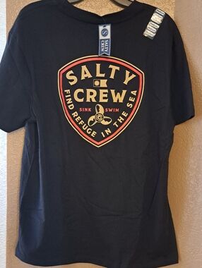 NWT Men's Medium - Salty Crew  Short-Sleeve Shield Logo T-Shirt